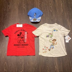 Disney 5T clothing lot (shirts and hat)